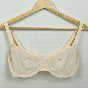 CUUP Sheer Balconette Underwire Bra in Nude Blush
